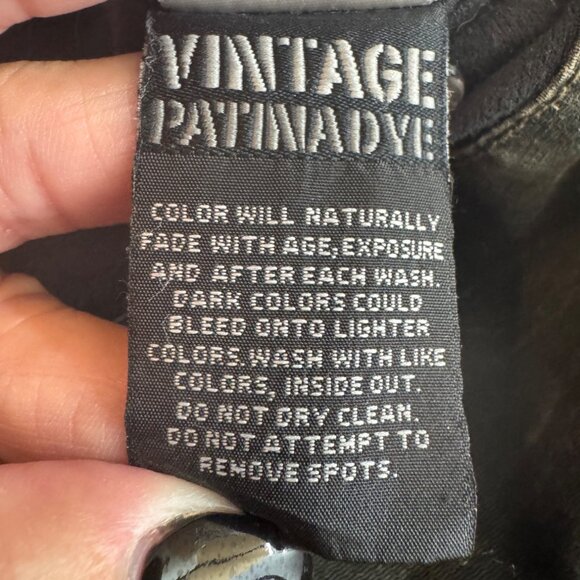 Kuhl Vintage Patinadye Distressed  Moto Jacket  Canvas Black Browns  Size Medium - Picture 12 of 12